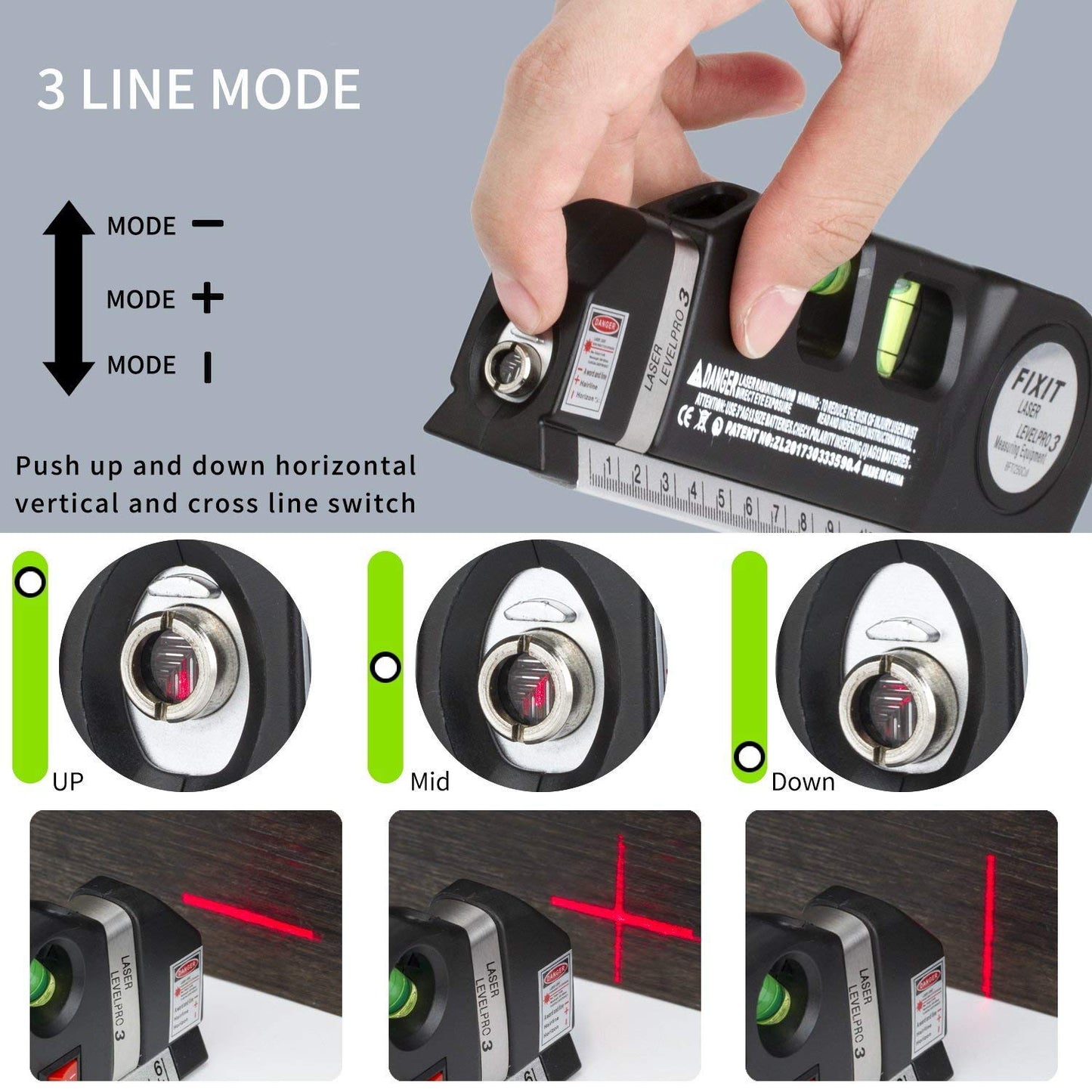 AccuLine 4 in 1 Laser Level Tape
