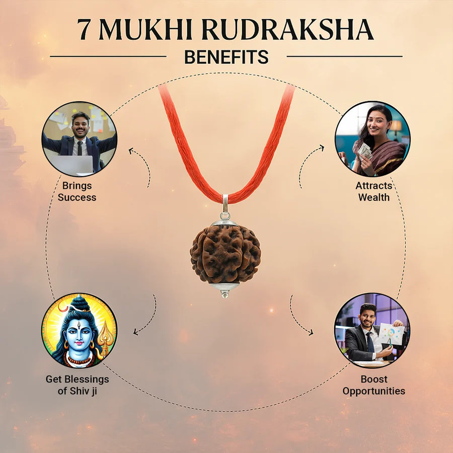 7 Mukhi Natural Nepali Rudraksha