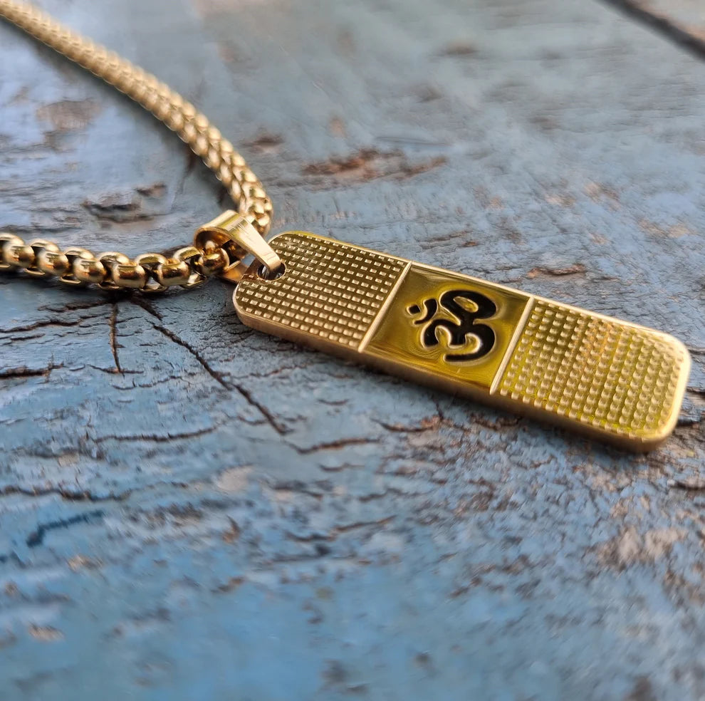 Premium Gold-Polish OM Necklace