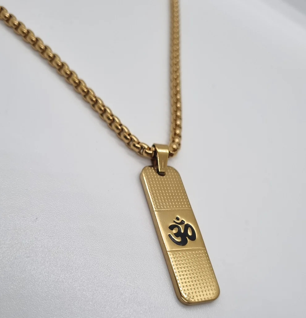 Premium Gold-Polish OM Necklace