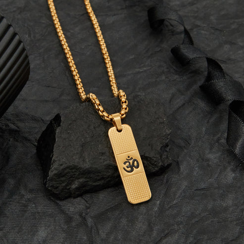 Premium Gold-Polish OM Necklace