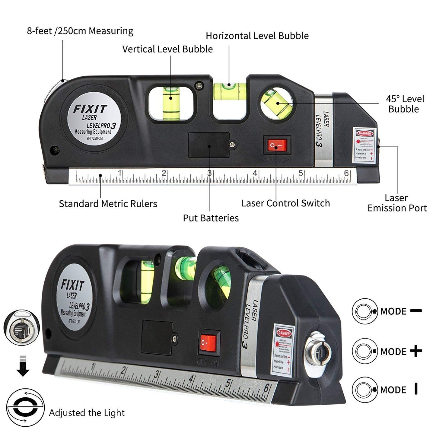 AccuLine  4 in 1 Laser Level Tape
