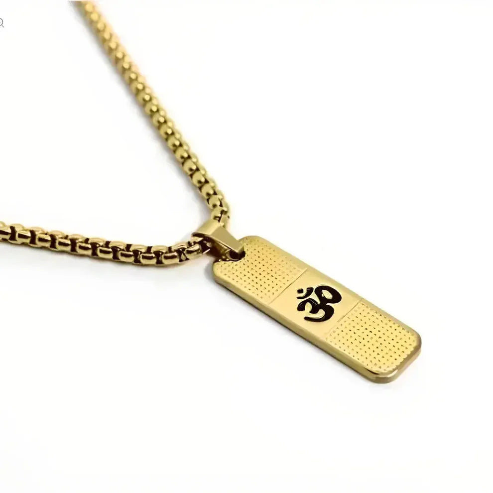 Premium Gold-Polish OM Necklace