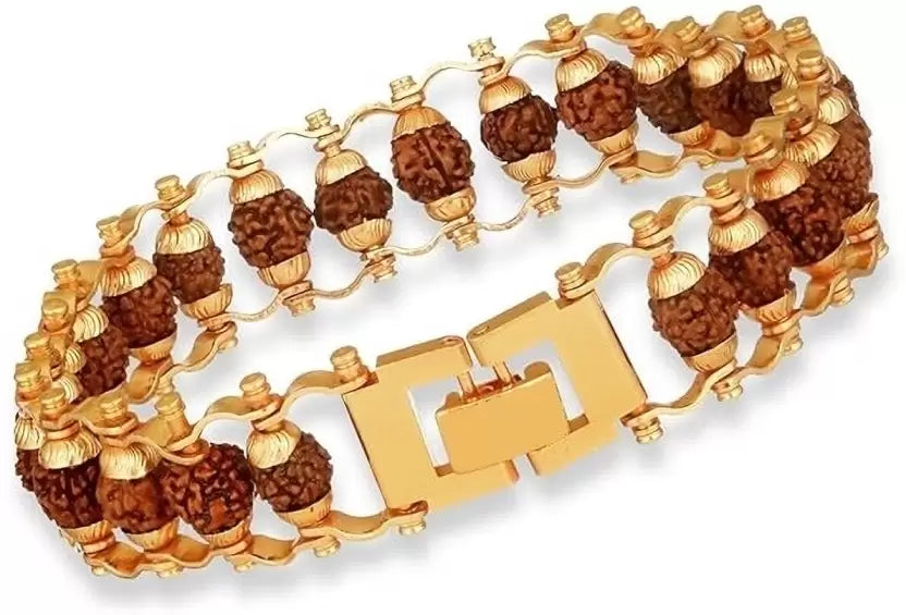 Original Gold Plated Modern Rudraksha Bracelet